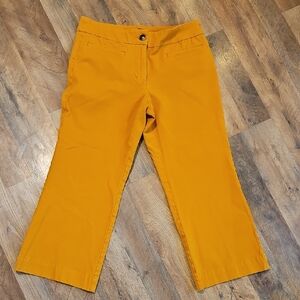 👖Ann Taylor Factory Golden Mustard Cropped Pants